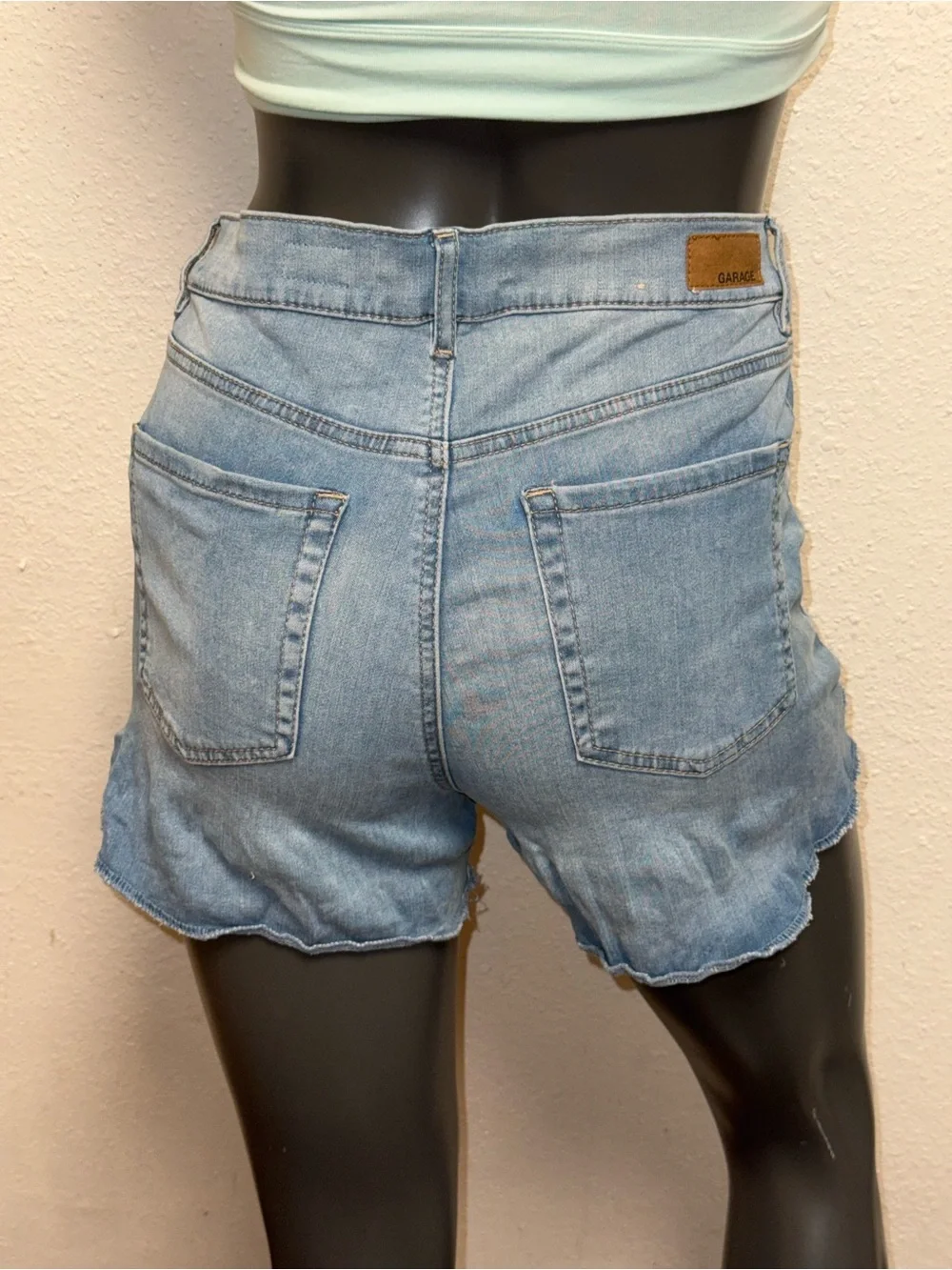 Garage Light Blue Denim Jean Shorts